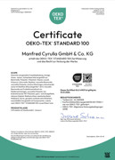 Bild von 2024 Zertifikat nach Öko-Tex-Standard 100